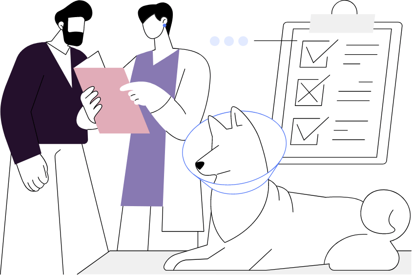 イラスト：受付の様子